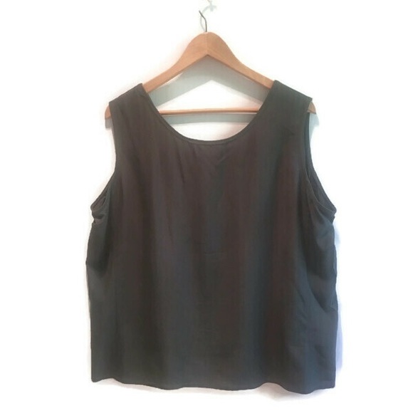 Nygard 100% silk cami & shirt set, olive green 16 - Picture 2 of 3